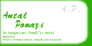 antal pomazi business card